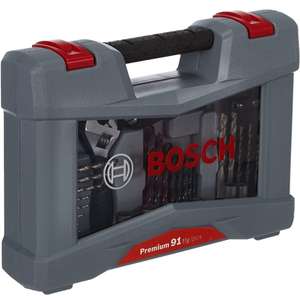 Bosch Professional 91tlg. Bits und Bohrer Premium X-Line Set, im stabilem Koffer, Zubehör Bohrmaschine (PRIME)