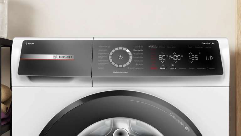 [CB + Für uns Shop] Bosch Serie 8 Waschmaschine WGB244A40 I 9kg I iDOS I 1.400 U/min I EEK A