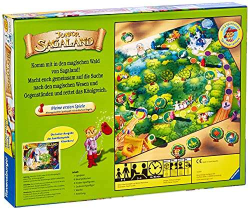 [PRIME] Ravensburger 21372 - Junior Sagaland - Kinderspiel, Junior Edition des Spieleklassikers für 2-4 Spieler ab 3 Jahren