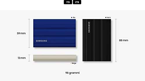 Samsung Portable T7 Shield blau externe SSD, 1x USB-C 3.1 2TB
