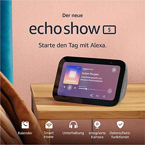 2x Echo Show 5 in Anthrazit (3. Gen) für 109,98€