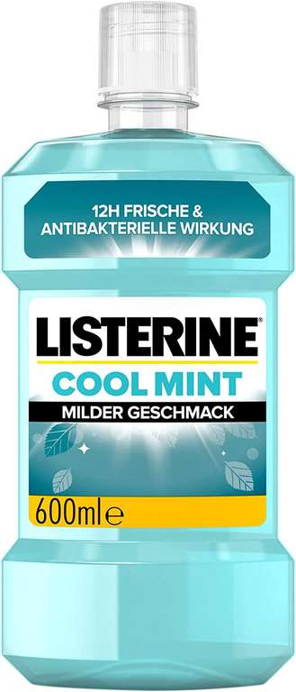 LISTERINE Cool Mint (600 ml) auch milder, Smart Kidz Mild Berry (500 ml), Clean & Fresh (500 ml) 3,16€ abzüglich Coupon + Spar-Abo Prime)