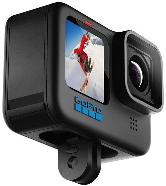 GoPro HERO10 Black (5K30, UHD120, FHD240, 1720mAh-Akku, USB-C, HDMI, WLAN, Bluetooth, GPS, 2.27" & 1.4" LCD)