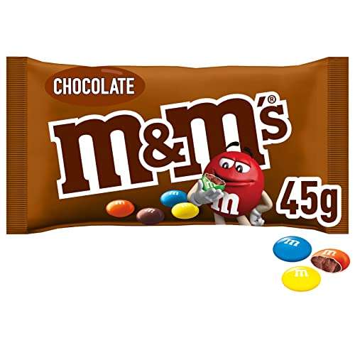 [Prime] M&M'S Chocolate oder Crispy, kleine Packungen für unterwegs, Schokolinsen mit bunter Hülle, 24er Pack (24 x 45g)