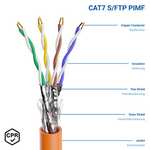 Amazon Prime: deleyCON 50m CAT7 Verlegekabel Kupfer Starr S/FTP PIMF Halogenfrei BauPVO - GHMT Zertifiziert