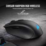 Corsair Harpoon RGB Wireless Gaming-Maus (PixArt PMW 3325 bis 10.000dpi, Omron-Taster, 2.4GHz USB-Adapter oder Bluetooth, ~60h Akku)