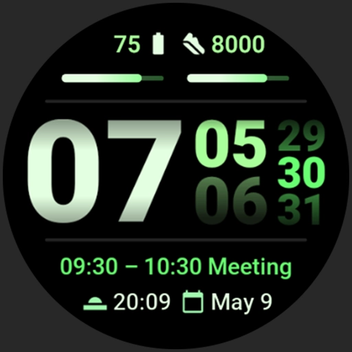 Streamlined Watch Face - amoledwatchfaces [Google Playstore]