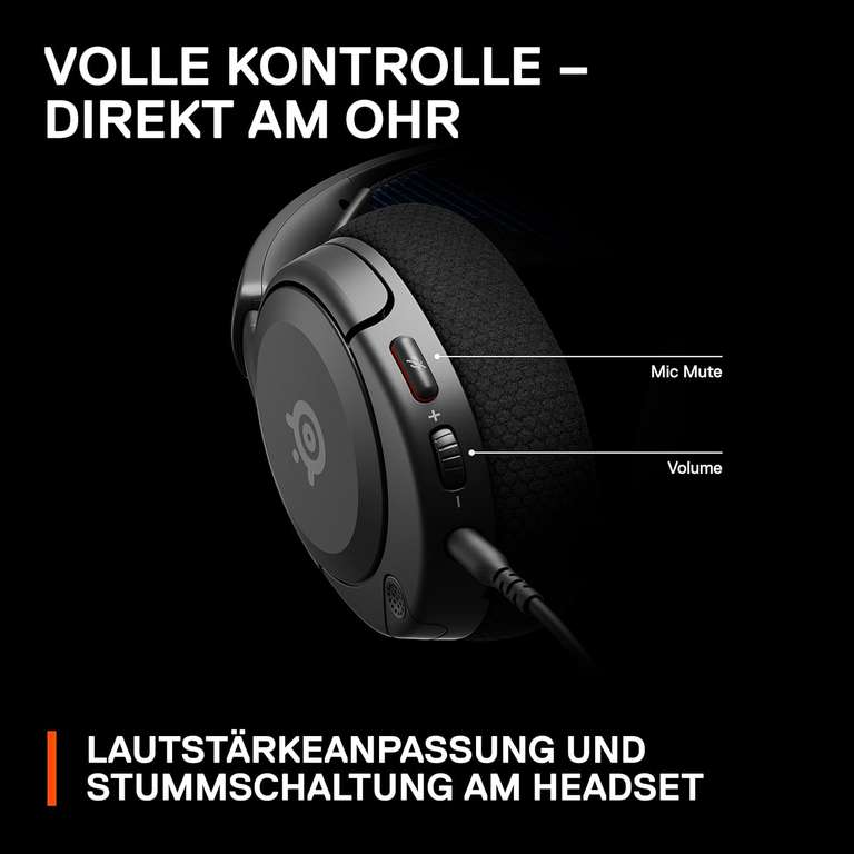 Steelseries Arctis Nova 1P Gaming Headset (3,5 mm, PC, PS5, PS4, Handy, Xbox, Switch) | 360° Surround-Sound, Memory-Foam Ohrpolster