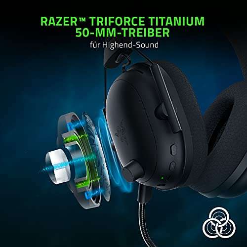 Razer BlackShark V2 Pro - Wireless Headset (Kabellose Kopfhörer mit 50mm-Treiber, Rauschunterdrückung für PC, Mac, PS4, Xbox One & Switch)