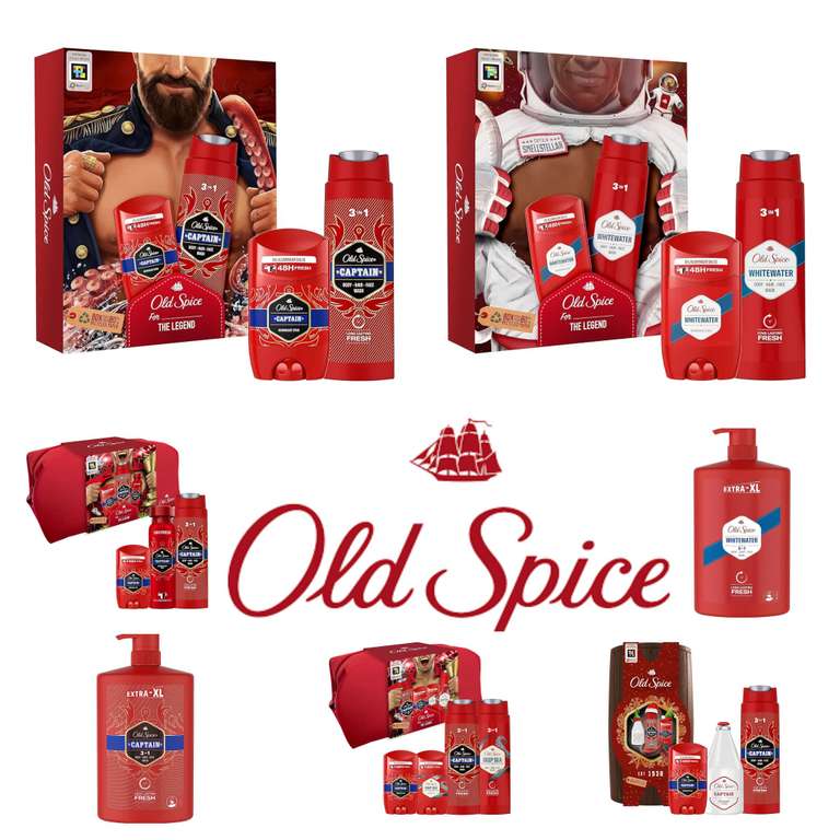 (Sammeldeal) Old Spice Geschenksets oder 3-in-1 Duschgel & Shampoo z.B. Captain (Prime)