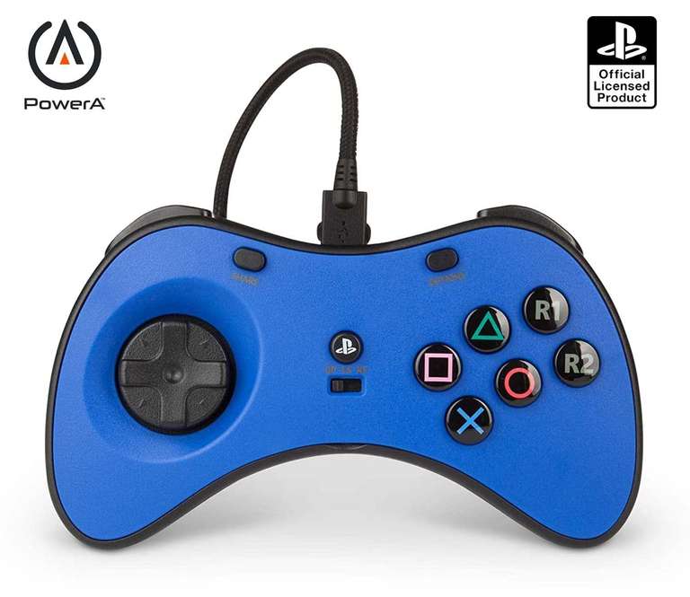 PowerA Fusion Wired FightPad (PS4, 6 Buttons, D-Pad & Schultertasten anpassbar, 3 Frontplatten, 3m Micro-USB-Kabel)