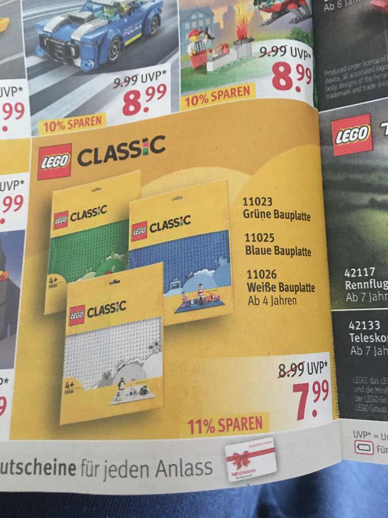[Rossmann Lokal] Lego Bauplatten, verschiedene