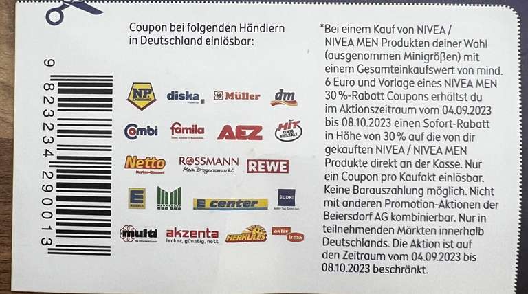[Nivea] 30% Rabatt auf Nivea Produkte ab 6€ - z.B. 4x Duschgel für 4.25€ bei Rossmann | gültig bis zum 15.09.2023