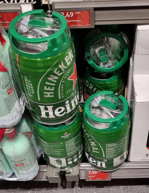 *Aldi Süd* Heineken 5l Fass mit CO2 System MHD 07/2023