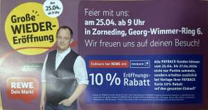 [Lokal Zorneding bei München] 10% auf den Einkauf bei REWE Zorneding für Payback-Kunden