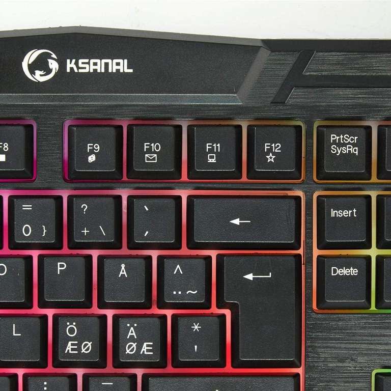 Nedis Gaming Tastatur schwarz, LEDs RGB, USB, ND (Prime)
