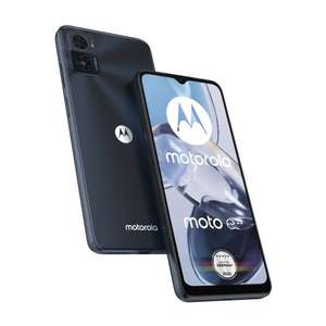 Motorola Moto e22 Smartphone (6,5"-HD+-Display, 16-MP-Kamera, 3/32 GB, 4020 mAh, Android 12), Astro Black + KFZ-Adapter