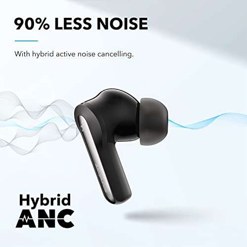 [prime] Soundcore P3i Bluetooth Kopfhörer, In Ear, Hybride Aktive Geräuschunterdrückung, 4 Mikrofone, 36H Akku., Bluetooth 5.2 (Schwarz)