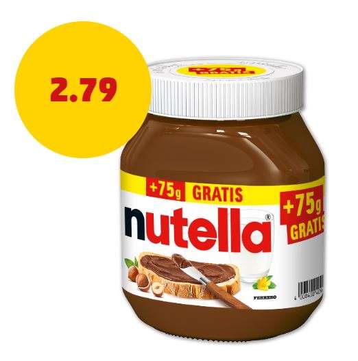 [Penny] Nutella 825g für 2,79 € (Kilo = 3,38 €)