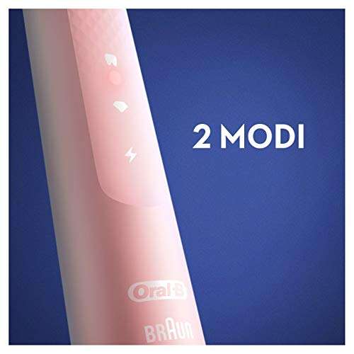 Oral-B Pulsonic Slim Clean 2000 Elektrische Schallzahnbürste, 2 Putzmodi für Zahnpflege und gesundes Zahnfleisch, mit Timer, pink