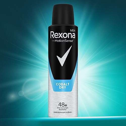 Rexona Men MotionSense Deo Spray Cobalt Dry Anti-Transpirant oder Sport Defence Anti Transpirant 6x150ml (Prime Spar-Abo)
