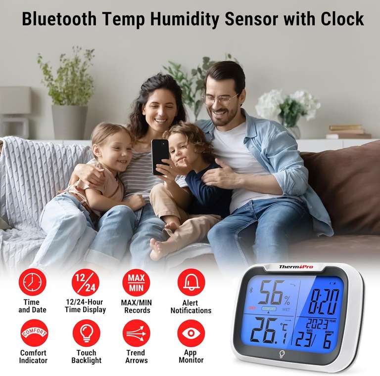 Aliexpress bietet das Bluetooth Thermo- Hygrometer aktuell zum sehr! günstigen Preis an Thermopro TP 393