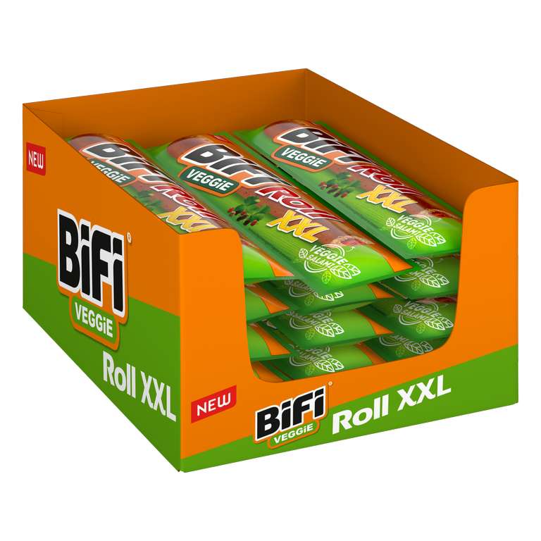 BiFi Veggie Roll XXL 12 x 70 g | vegetarischer Wurstsnack | neues BiFi Produkt