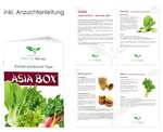 Asia Box - Anzuchtset - 5 Kräuter und Gemüse Samen für die Asiatische Küche - Zum Selberzüchten oder zum Verschenken