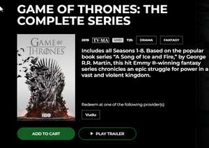 [Fanflix.com] Game of Thrones - Komplette Serie - 4K digitale Kaufserie - nur OV / Vudu Code - VPN nötig