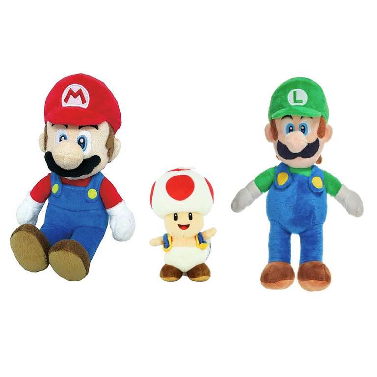 [Gamestop] 3für2 Plüschtier-Aktion: z.B. Super Mario + Luigi + Toad für 35,97€ inkl. Versand (=11,99€/Stück)