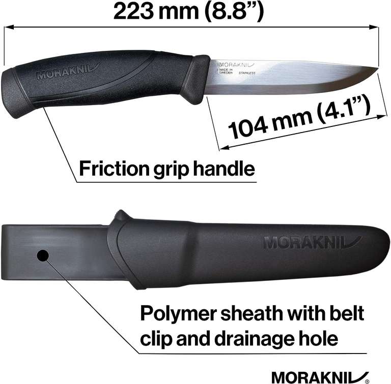 Mora Companion Outdoor Messer (schwarz)
