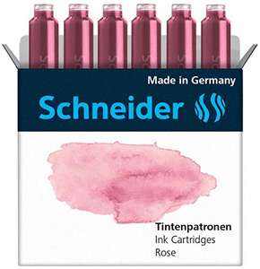 Amazon Prime | Schneider 166129 - Pastell Tintenpatrone (für Füller), rose , 6 Stück