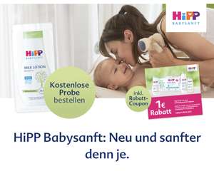 Hipp kostenlose Probe Milk Lotion (+ Rabattcoupon +Postkarte)