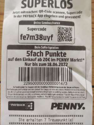 [Payback] 5fach Punkte bei Penny auf den Einkauf | gültig bis 18.06.2022