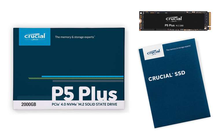 2TB CRUCIAL P5 Plus, Playstation 5 kompatibel, SSD intern, 2 TB SSD M.2 via NVMe PCIe 4.0 x4