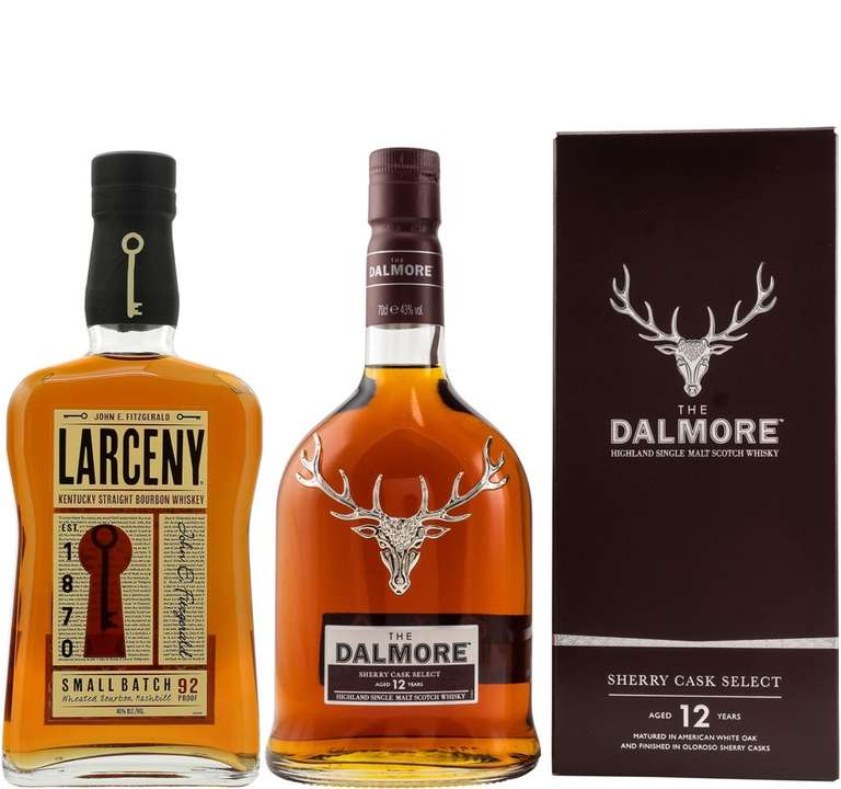 Whisky-Übersicht 144: z.B. Larceny 1870 Kentucky Straight Bourbon Whiskey für 30,10€, Dalmore 12 Sherry Cask Select für 60,90€ inkl. Versand