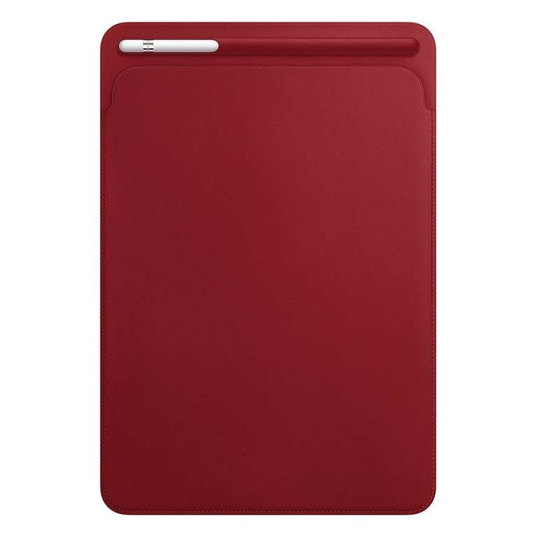 Apple Leder Hülle / Sleeve für das iPad 10.2 (2019-2021) / Pro 10.5 / Air 10.5 | echtes Leder | weiche Innenseite | in Dunkelblau oder Rot