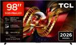 104° - [eff ~2879,-] TCL 98C89L 248 cm (98") Premium SQD-Mini LED, 4K Ultra TV, 6000 NITS | AMAZON Euronics/Media@Home + 8Fach Wunschgutscheine