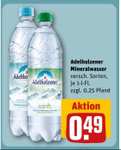 [Marktguru] 0,40€ Cashback auf Adelholzener Wasser 1L (0,09€ möglich bei REWE zzgl. Pfand)