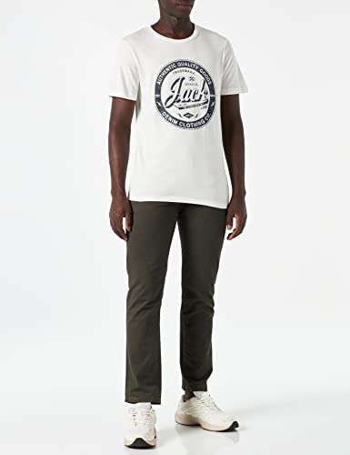 JACK & JONES Herren T-Shirt, weiß (L) für 5,99€ (Prime)