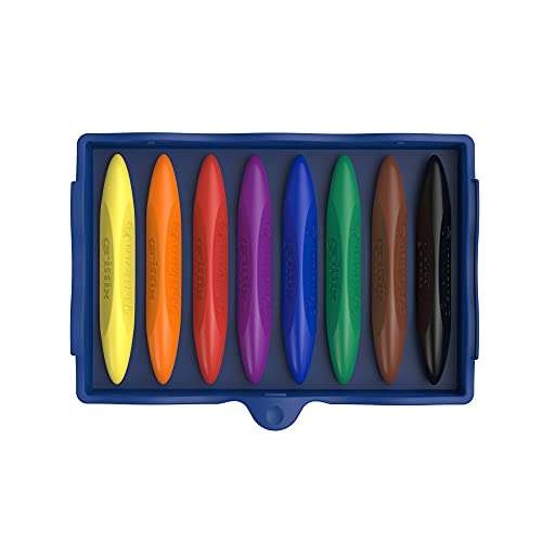 [Prime]Pelikan 700825 Kreativfabrik Wachsmaler Griffix, 8 Farben sortiert in Universaletage, für Links- und Rechtshänder, 1 Stück