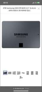 4TB Samsung SSD 870 QVO 2.5"SATA 6Gb/s 3D-NAND QLC