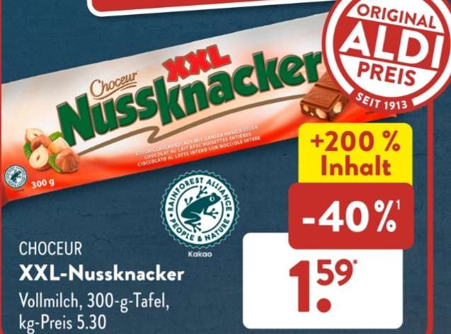Aldi Süd: Nussknacker 300g, mit ganzen Haselnüssen für 1,59€ (0,53€ pro 100g) ab 29.09.