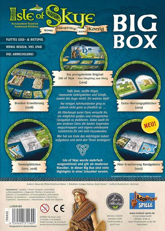Isle of Skye: Big Box | Brettspiel für 2-5 Personen ab 8 Jahren | ca. 60 Min. | BGG: 8.0 / Komplexität: 2.20 | Kennerspiels des Jahres 2016