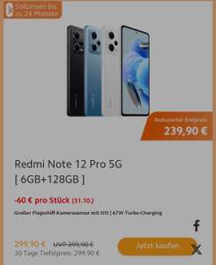 Redmi Note 12 Pro 5G 6 + 128 GB