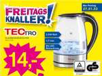TecTro Glaswasserkocher WK 1506, 1,7 Liter, 2200 W für 14 Euro (am 27.01.) [Kodi Filiale]