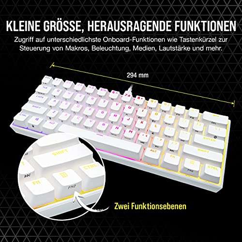 Corsair K65 RGB MINI 60% Mechanische Gaming-Tastatur (Prime)