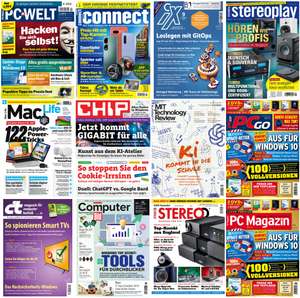 15 Zeitschriften-Abos zur IFA Messe (IT, Technik, PC, HiFi): connect für 73,60€ + 25€ Amazon| PCgo Gold für 96 € + 50 € Amazon