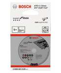 Bosch Professional 5 Stück Trennscheibe Expert for Inox (für Edelstahl, 76 x 10 x 1 mm, Zubehör Winkelschleifer) Grau, Einzelpack, PRIME