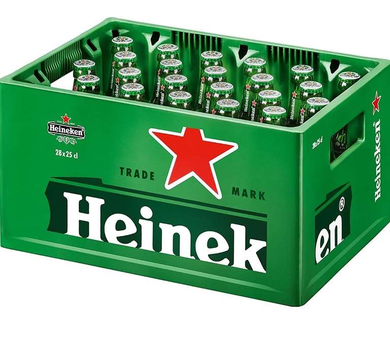 (Prime Spar-Abo) Heineken Premium Pils, Flaschenbier, MEHRWEG (28 x 0.25 l) oder (20 x 0,4 l) im Kasten 11,97€ möglich